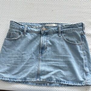 Hollister Blue Mini Skirt Casual Denim